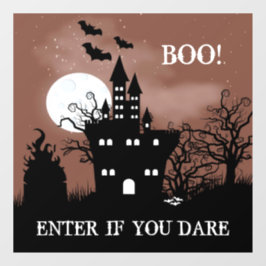 Spuk Schloss Halloween Fensteraufkleber