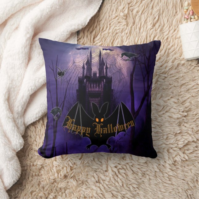 Spuk Schloss Halloween Kissen (Decke)