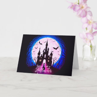 Spuk Schloss Happy Halloween Creepy Karte