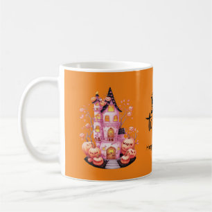 Spuk Schloss Rosa Halloween Kaffeetasse
