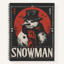 Spuk Schneemann mit Rotem Skarf | Dark Winter