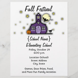 Spuk Schulfestival Halloween Flyer
