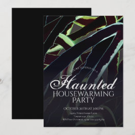 Spuk Schwarz-Grün-Halloween-Party Einladung