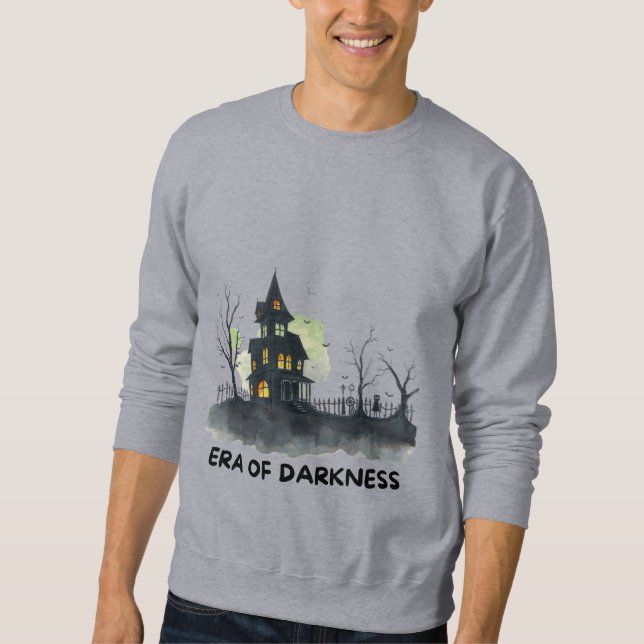 Spuk T - Shirt Manor - Mondlicht Haus & Fledermäus (Vorderseite)