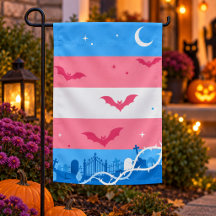 Spuk Trans Pride Flag Halloween Friedhof