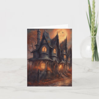 Spuk Viktorianisches House Halloween Sofortdownloa Karte