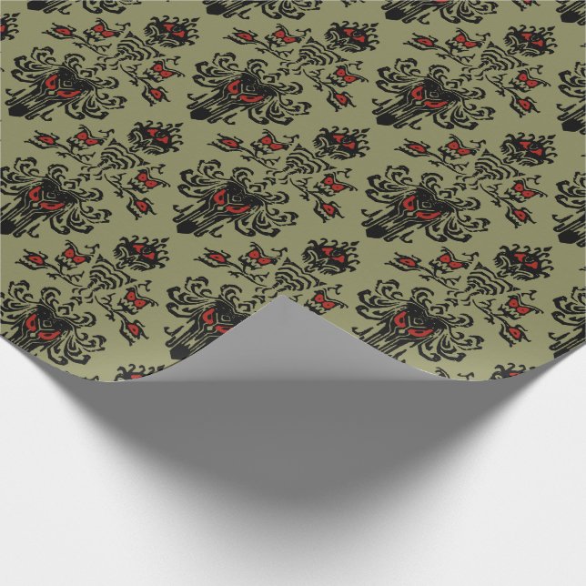 Spuk Villentapeten-Weihnachtsentwurf Geschenkpapier (Ecke)