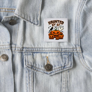 Spuk von 67 Funny Ghost und KürbisHalloween Button