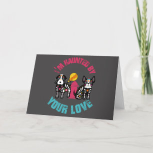 Spuk von Ihrer Liebe Sugar Skull Hund Karte