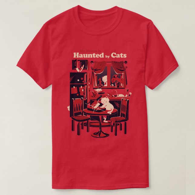 Spuk von Katzen Halloween Cat T-Shirt (Design vorne)