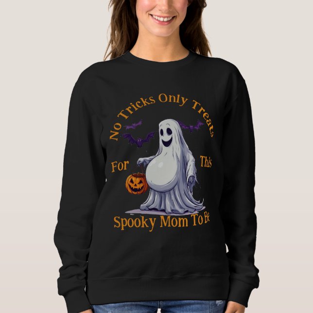 Spukende werdende Mutter Geist Sweatshirt (Vorderseite)