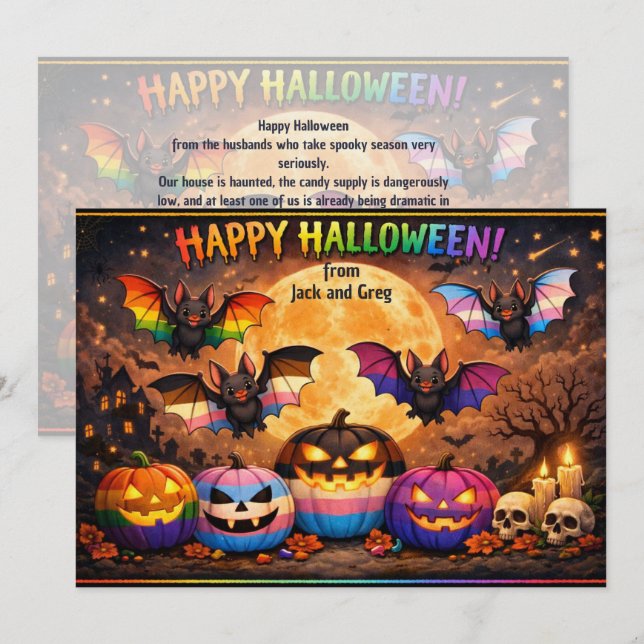 🎃Spukhaft & Stolz Verzaubert mit Stolz  Einladung (Vorne/Hinten)