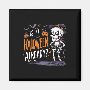 Spukhaftes Skelett-Gespenst Ist Halloween schon da Magnet