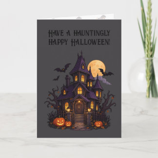 Spukhaus – Halloween-Design 🎃 Karte