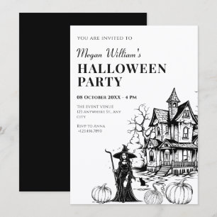 Spukhaus Halloween  Einladung
