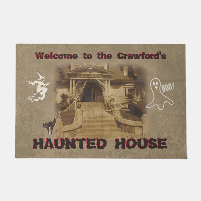 Spukhaus Halloween Fußmatte (Vorderseite)