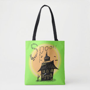 Spukhaus Halloween Gruseliges Neon Tasche