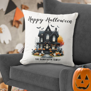 Spukhaus Halloween Kissen
