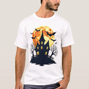 Spukhaus mit Fledermäusen � Gruseliges Halloween-T T-Shirt