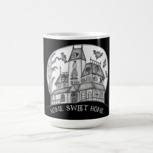 Spukhaus und Fledermäuse Halloween Kaffeetasse