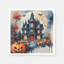 Spukhaus unter dem Mondlicht Halloween-Magie