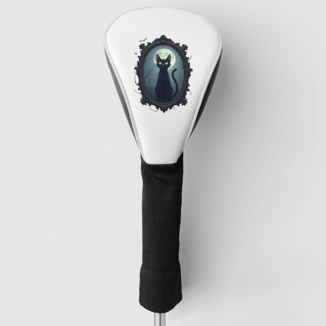 Spukkatze Spiegel Golf Headcover (Vorderseite)