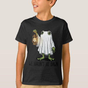 Spukt bei Morgengrauen Lustiger Geist Frosch Hallo T-Shirt