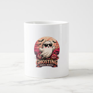 Spukt seit der Geburt Lustiger Halloween-Geist-Kaf Jumbo-Tasse