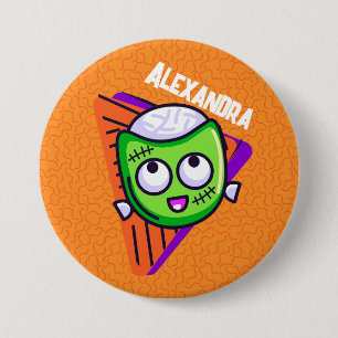 Spuktastischer personalisierter Zombie-Button - or Button