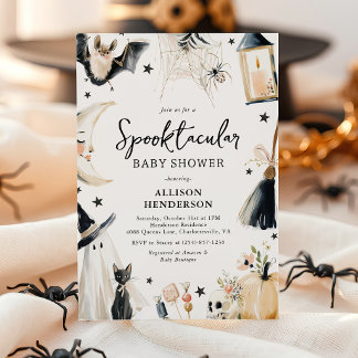 Spuktastisches Halloween-Baby-Shower Einladung