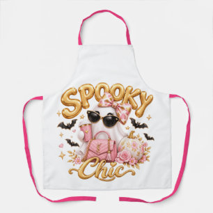 Spuky Chic Pinker Geist Halloween Retro Frauen Sch Schürze