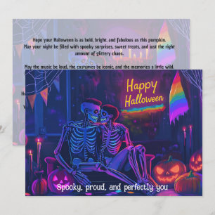 🌈🎃Spuky, stolz & perfekt du LGBT-Karte Einladung