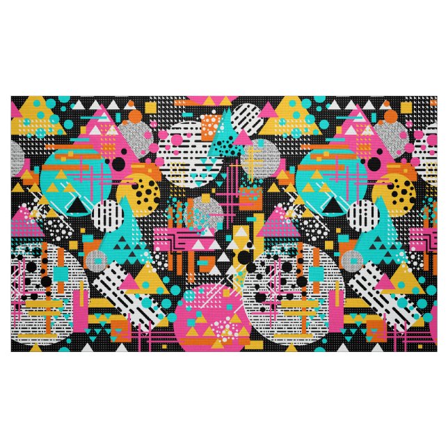 Spule 80er Memphis Muster 003 Stoff (Fat Quarter (45,7 x 55,9 cm))