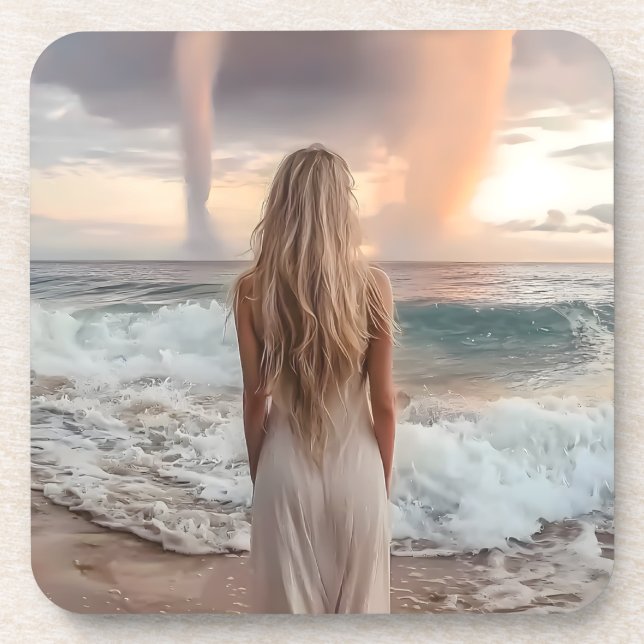 Spulen der Wasserläufe Getränkeuntersetzer (Vorderseite)