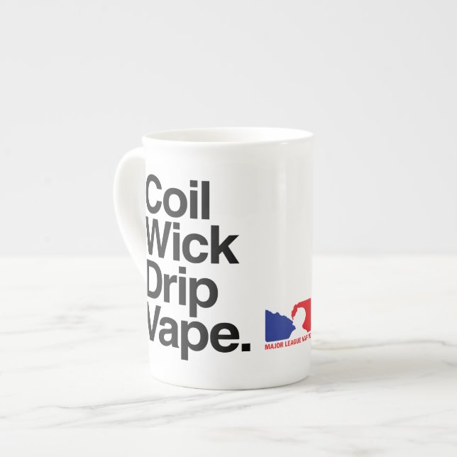 Spulen-Docht-Tropfen Vape Kaffee-Tasse Prozellantasse (Vorderseite Links)