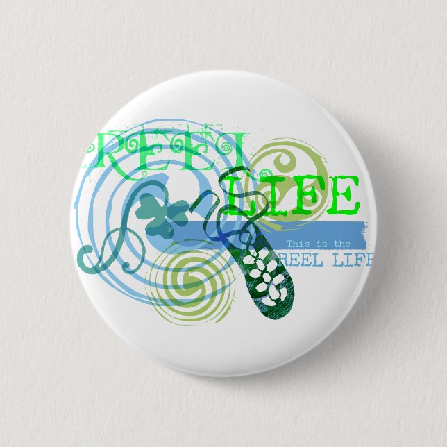 Spulen-Leben im Blau Button (Vorderseite)