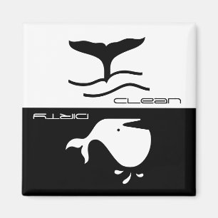 Spülmaschinen-sauberes schmutziges magnet