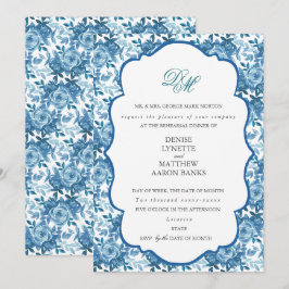 Spun Sugar & Skydiver Blue Wedding Probe Einladung