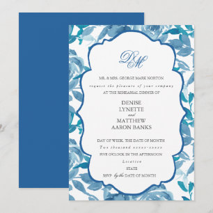 Spun Sugar & Skydiver Blue Wedding Probe Einladung