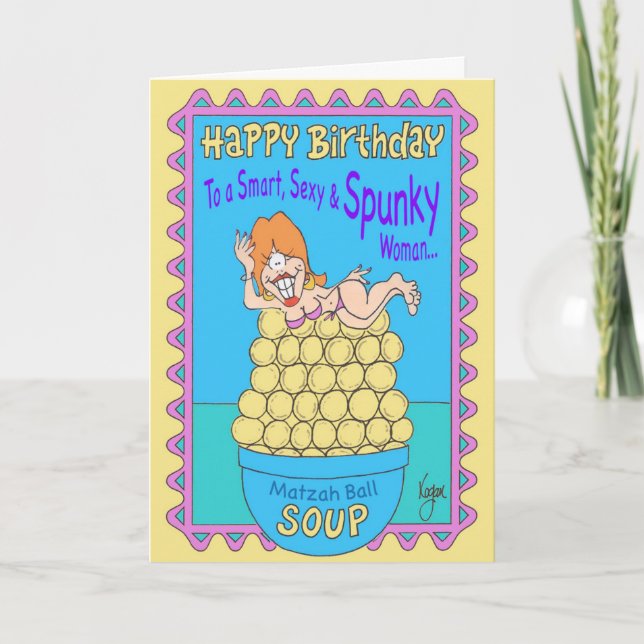SPUNKY FRAMAN Birthday Card Karte (Vorderseite)