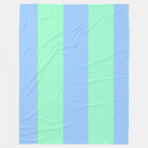 Spunky Light Blue und Green Stripes für FUN!!! Fleecedecke