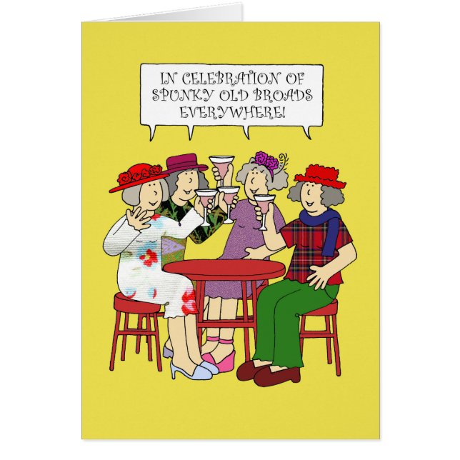 Spunky Old Broads Monat Februar Cartoon Ladys (Vorne)