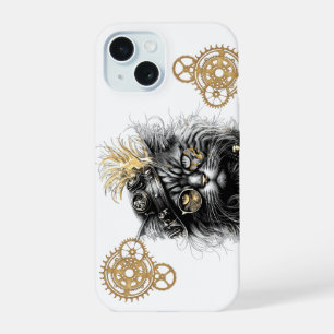Spunky Paws Die funky Steampunk-Katze iPhone 15 Hülle