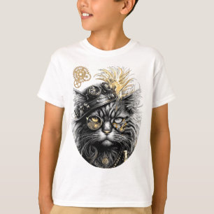 Spunky Paws Die funky Steampunk-Katze T-Shirt