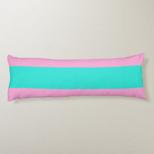 Spunky Pink und Aqua Streifen Seitenschläferkissen