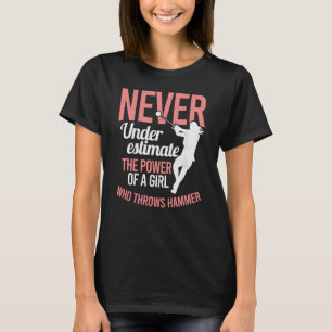 Spur- und Feldfrauen werfen Girl-Wirbel-Hammer Thr T-Shirt