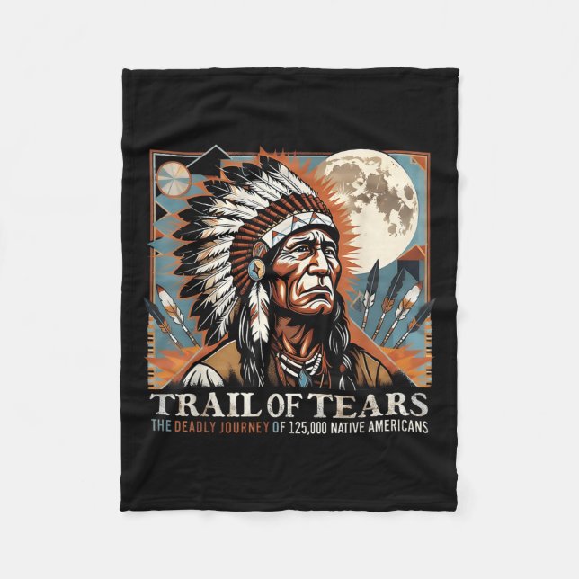 Spur von Tränen Memorial Native American Fleecedecke (Vorderseite)