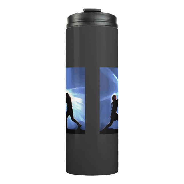 Spüre die Macht Thermosbecher (Vorderseite)