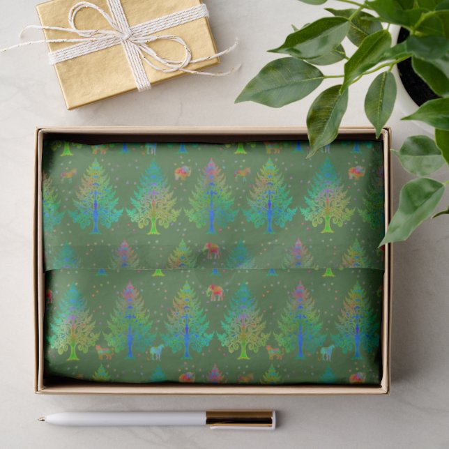 Spuren im Frühling Seidenpapier (Geschenk)