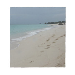 Spuren in Bermuda Sand Notizblock